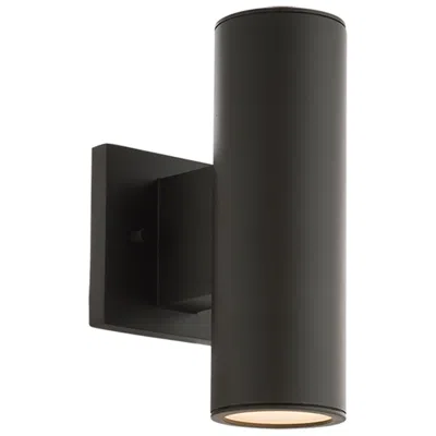Wac Cylinder 9.88"h X 3"w 2-light Outdoor Wall Light In Bronze