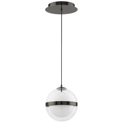 Wac Cyllindra 6.38"h X 5.88"w 1-light Mini-pendant In Black Chrome