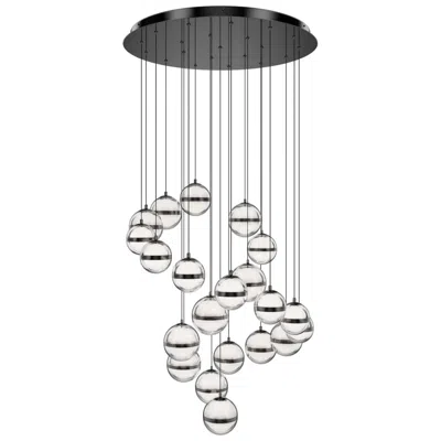 Wac Cyllindra 6.38"h X 5.88"w 21-light Multi-light Pendant In Black Chrome