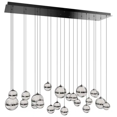 Wac Cyllindra 6.38"h X 5.88"w 23-light Multi-light Pendant In Black Chrome