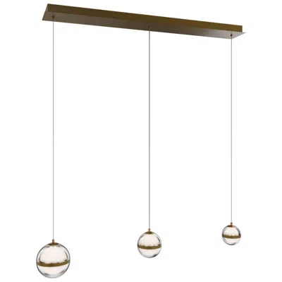 Wac Cyllindra 6.38"h X 5.88"w 3-light Multi-light Pendant In Aged Bra