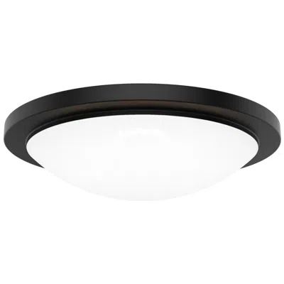 Wac Dew 4.25"h X 18"w 1-light Flush Mount In Black