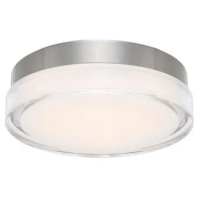 Wac Dot 2.5"h X 15"w 1-light Flush Mount In Stainless Steel