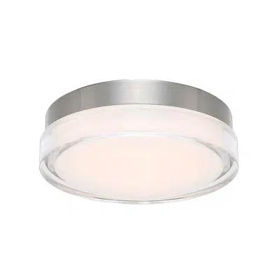 Wac Dot 2.5"h X 15"w 1-light Flush Mount In Stainless Steel