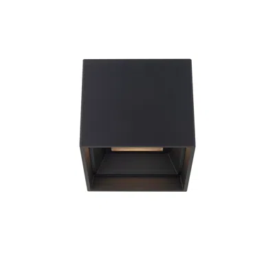 Wac Downtown 4.5"h X 5"w 1-light Flush Mount In Black