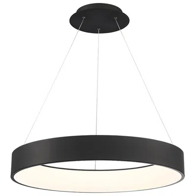 Wac Dweled Corso 32" Wide Led Black Ring Pendant Chandelier