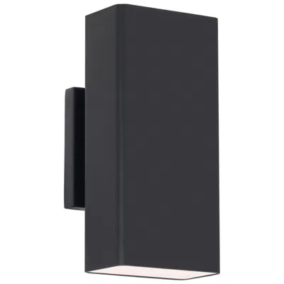 Wac Edgey 10"h X 2.75"w 2-light Outdoor Wall Light In Black