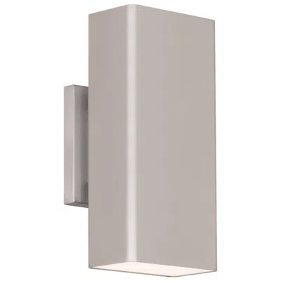 Wac Edgey 10"h X 2.75"w 2-light Outdoor Wall Light In Brushed Aluminu