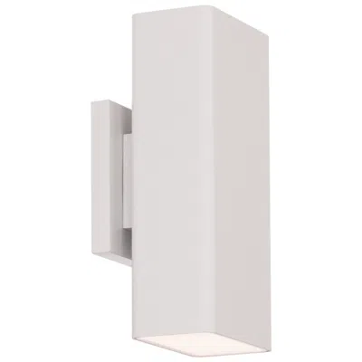 Wac Edgey 10"h X 2.75"w 2-light Outdoor Wall Light In White