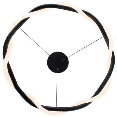Wac Escapade 28" Wide Modern Black Led Pendant Ring Light