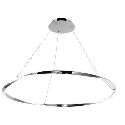 Wac Eternal 41" Wide Chrome Steel Led Ring Pendant Light