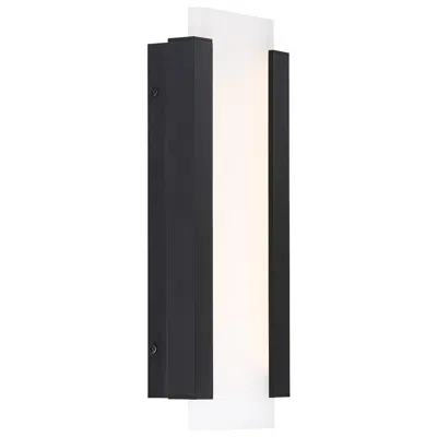 Wac Fiction 14.13"h X 5.63"w 1-light Outdoor Wall Light In Black