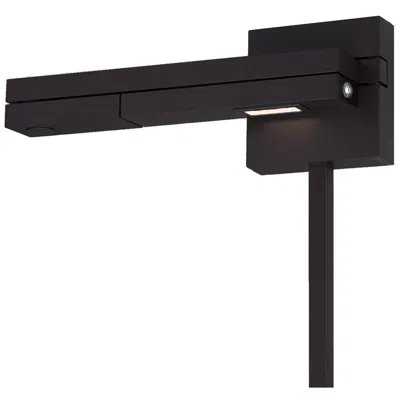 Wac Flip 22" Wide Black Left Facing Plug-in Swing Arm Wall Light