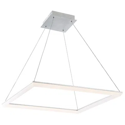 Wac Frame 1.26"h X 28"w 1-light Pendant In Brushed Aluminum