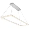 Wac Frame 58"w Brushed Aluminum Rectangular Led Pendant Light