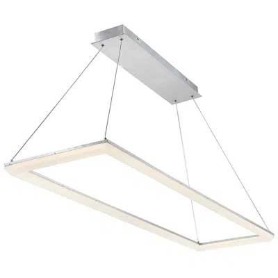 Wac Frame 58"w Brushed Aluminum Rectangular Led Pendant Light