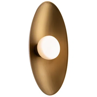 Wac Glamour 18"h X 9"w 1-light Wall Sconce In Aged Brass
