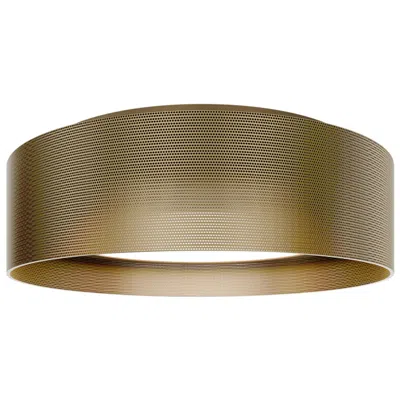 Wac Grille 4.63"h X 18"w 1-light Flush Mount In Aged Brass