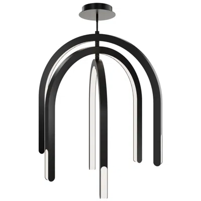 Wac Helmet 35.25"h X 30"w 3-light Pendant In Black