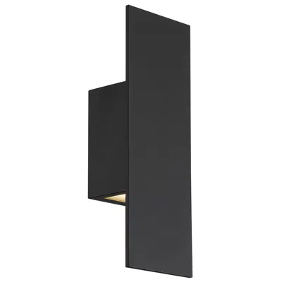 Wac Icon 14" High Black Aluminum Led Outdoor Wall Light
