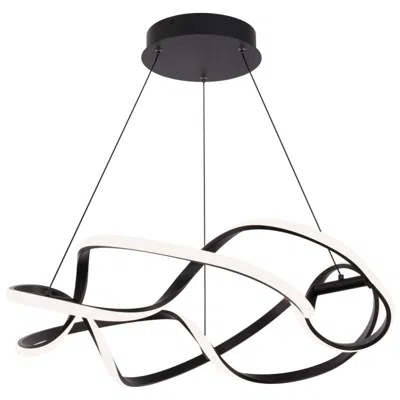Wac Interlace 28" Wide Black Metal Swirls Led Pendant Light