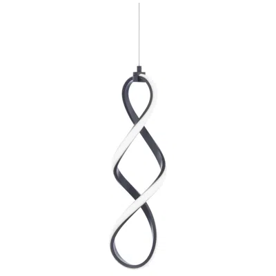 Wac Interlace 6" Wide Black Led Mini Pendant