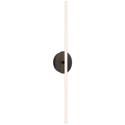 Wac Lanky 27.88"h X 4.5"w 1-light Bath Vanity & Wall Light In Black