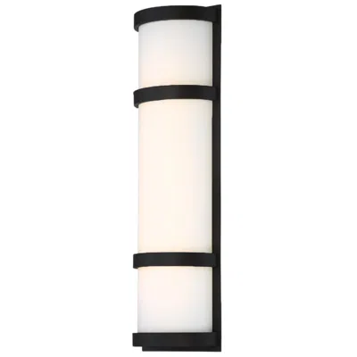 Wac Latitude 20"h X 6"w 1-light Outdoor Wall Light In Black