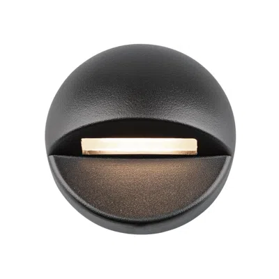 Wac Ledme 3" Wide Black Round 3000k Led Deck And Patio Light