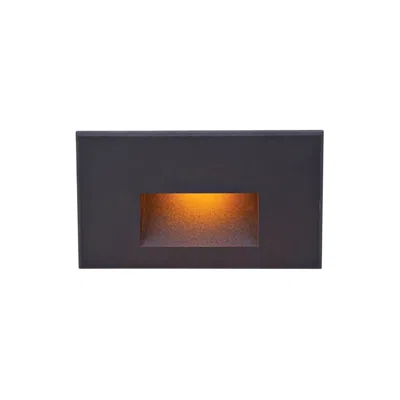 Wac Ledme 5" Wide Black Horizontal Amber Led Step Light