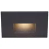 Wac Ledme 5"w Black Horizontal Rectangular Led Step Light
