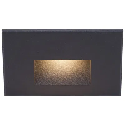 Wac Ledme 5"w Black Horizontal Rectangular Led Step Light