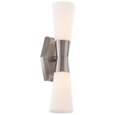 Wac Locke 18 1/4"h Brushed Nickel 2-light Led Wall Sconce