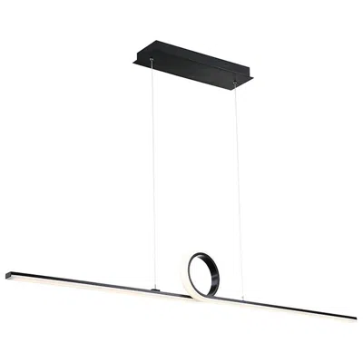 Wac Loophole 52" Wide Black Led Linear Pendant Light