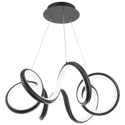 Wac Mamba 26" Wide Black Metal Ribbon Led Pendant Light