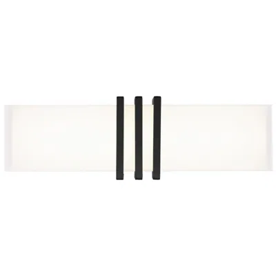 Wac Minibar 5.5"h X 18"w 18-light Linear Bath Bar In Black