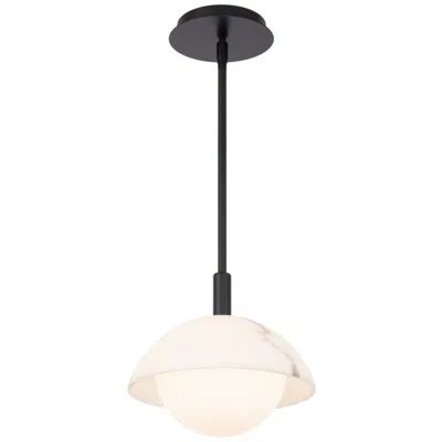 Wac Moonstone 9"h X 9.75"w 1-light Pendant In Black