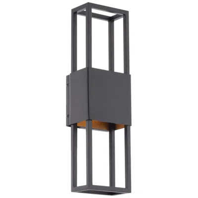Wac Nightvision 16" High 2-light Black Rectangle Outdoor Wall Light
