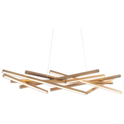 Wac Parallax 55" Wide Aged Brass Led Linear Pendant Light