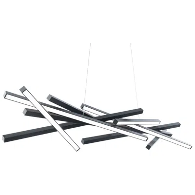Wac Parallax 55" Wide Black Led Linear Pendant