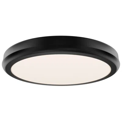 Wac Parthenon 1.13"h X 10"w 1-light Flush Mount In Black