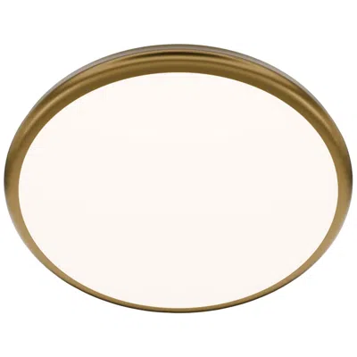 Wac Parthenon 1.13"h X 15"w 1-light Flush Mount In Aged Brass