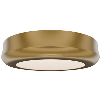 Wac Parthenon 1.13"h X 5"w 1-light Flush Mount In Aged Brass