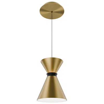 Wac Pin Up 8.88"h X 5.88"w 1-light Mini-pendant In Ab