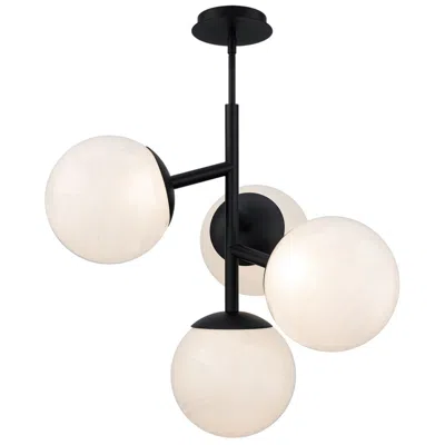 Wac Quatrro 24"h X 26.5"w 4-light Pendant In Black