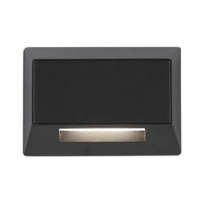 Wac Rectangle 3 1/2" Wide Black Led Deck Light