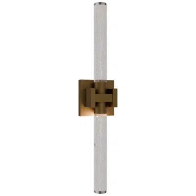 Wac Ripple 4.75"h X 24"w 1-light Bath Vanity & Wall Light In Aged Brass