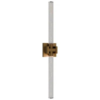 Wac Ripple 4.75"h X 32"w 1-light Bath Vanity & Wall Light In Aged Brass