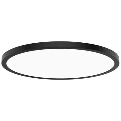 Wac Round 1"h X 24"w 1-light Flush Mount In Black