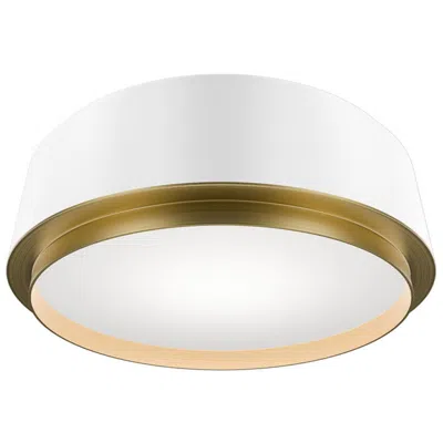 Wac Salvo 4"h X 12"w 1-light Flush Mount In White